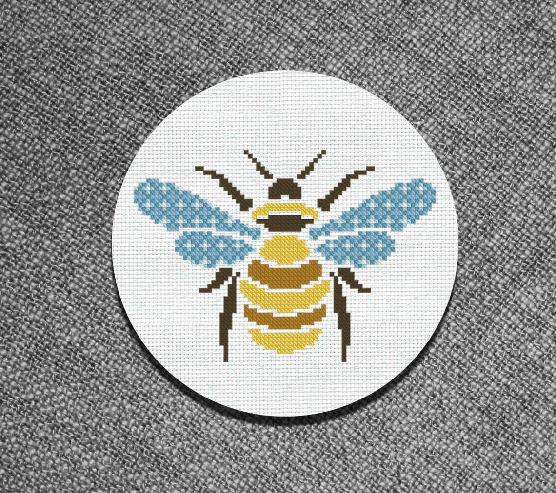 Cross Stitch Pattern Bee With Ornament Instant Download Pdf Etsy