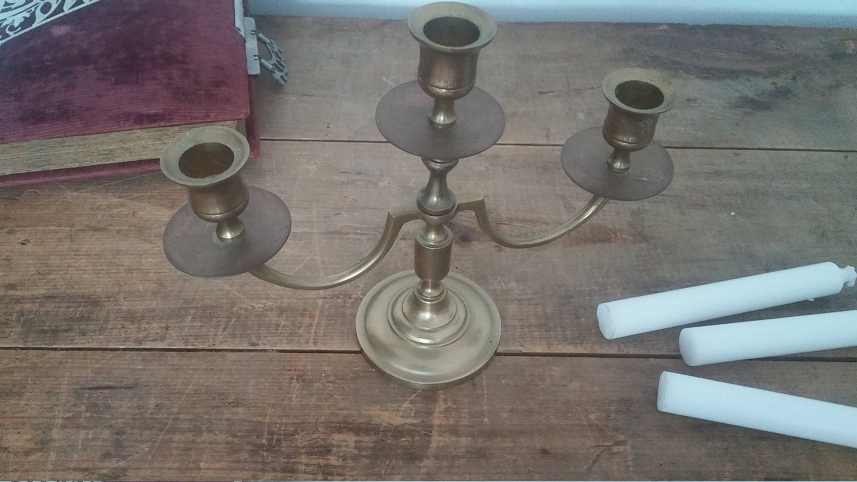 BEAUTY AND BEAST brass candlestick brass chandelier vintage Etsy
