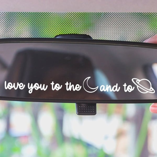 Love You To The Moon And To Saturn MINI Mirror Decal|Rear View Mirror Sticker|Taylor Swift Car Decals|The Eras Tour Merch|Taylors Version|