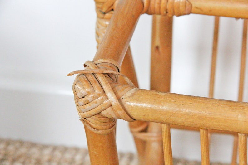 Bamboo Cane Side Table Magazine Rack Rattan Plant Table Etsy UK