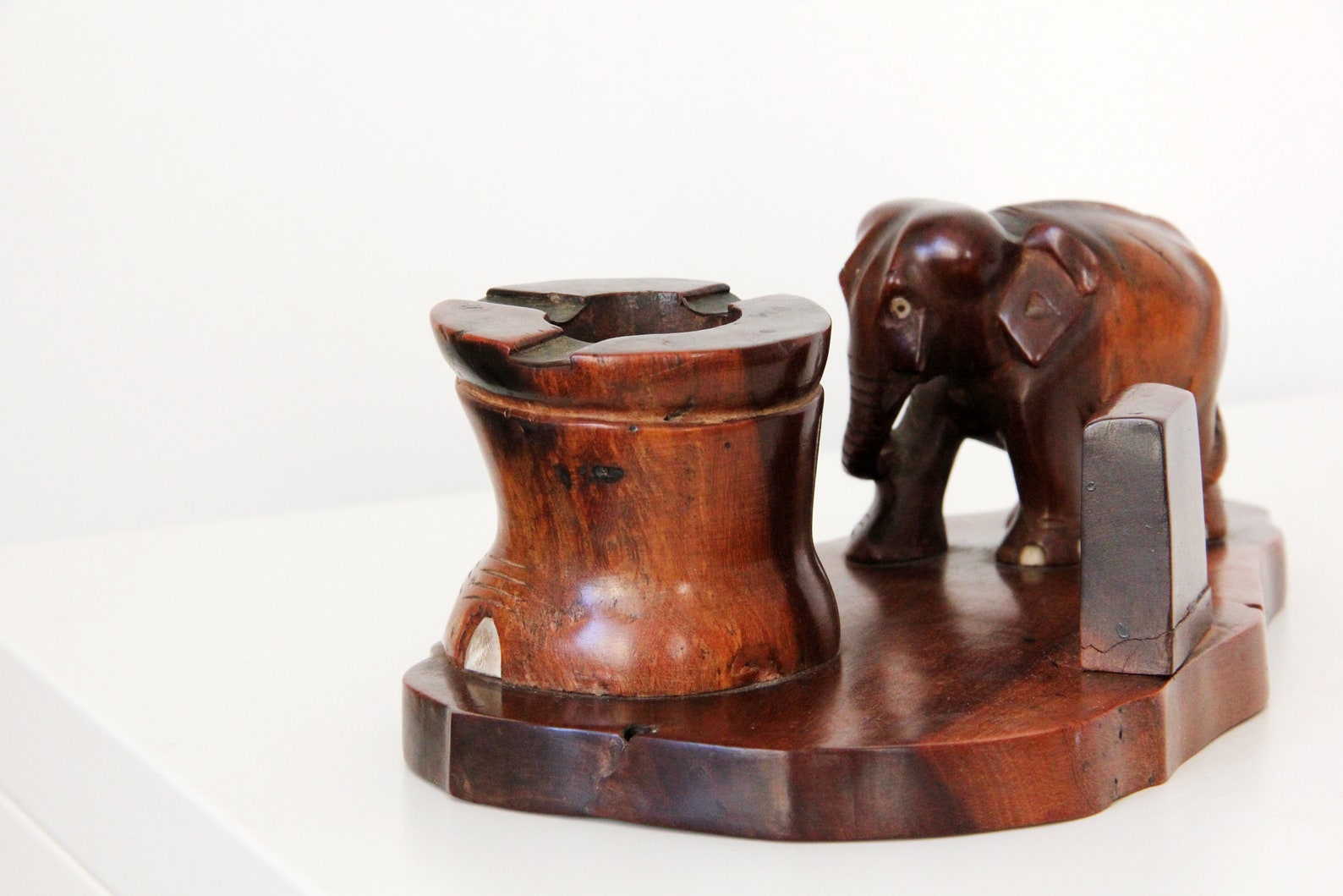 Vintage Wooden Elephant Ashtray Unique Gifts Smoking Etsy