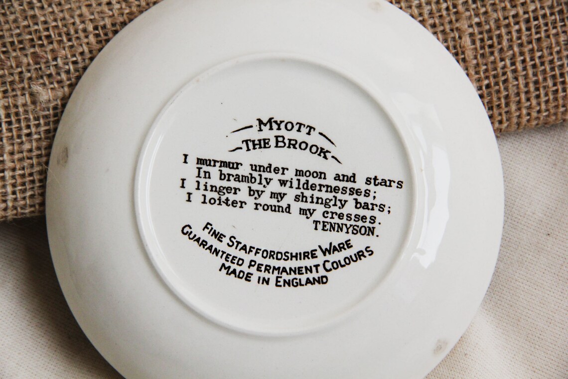 Vintage Pottery Plate Wall Hanging Myott Ironware Wall Art Etsy