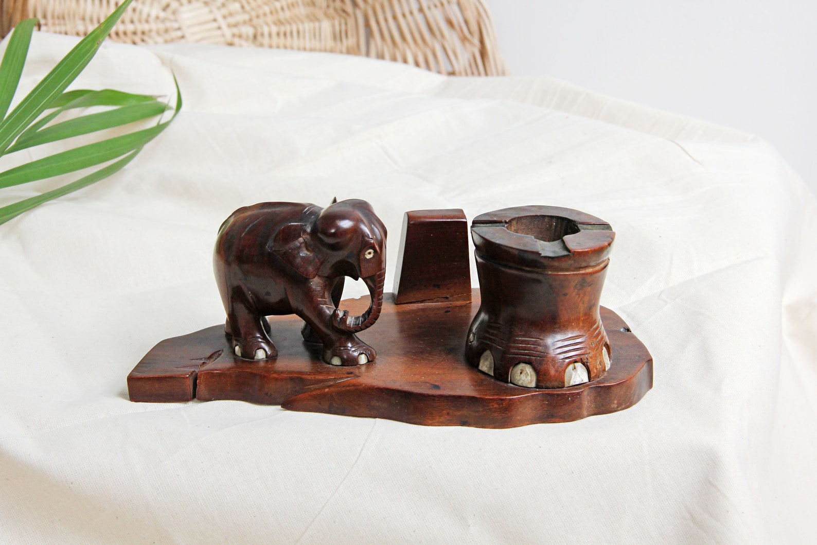 Vintage Wooden Elephant Ashtray Unique Gifts Smoking Etsy