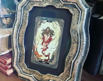 Real World Dark Woods Tarot Card in Frame