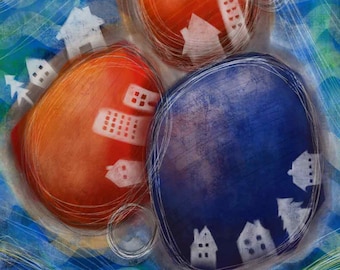 Perfect World - Open-Ended Edition Archival Pigment Print - abstract art  - modern wall art - Colorful Art - Contemporary Wall Decor