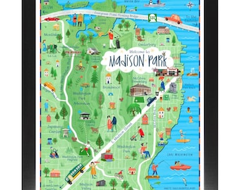 Madison Park Illustrated - Framed Print