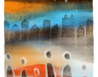 Tribal - Limited Edition Archival Giclée Print, Abstract Art, Modern Wall Art, Home Decor, Colorful Art, Contemporary Art Print