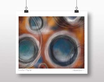 Circles Playing - Open-Ended Edition Archival Pigment Print - abstract art  - modern wall art - New work - Texture - Contemporary Wall Decor