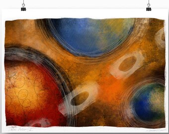 Color Orbs II - Open-Ended Edition Archival Pigment Print - abstract art  - modern wall art - New work - Texture - Contemporary Wall Decor