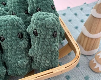Pickle Crochet Plushie | Handmade Fuzzy Food Themed Stuffed Toy