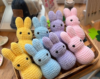 Crochet Peep Plushie | Personalized Handmade Amigurumi Easter Themed Stuffed Toy Custom Color