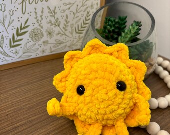 Sunshine Crochet Plushie | Fuzzy Handmade Stuffed Toy