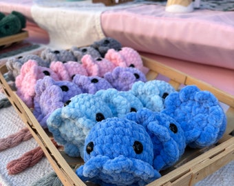 Crochet Pocket Sized Octopus Plushie | Personalized Handmade Amigurumi Stuffed Animal Toy Custom Color