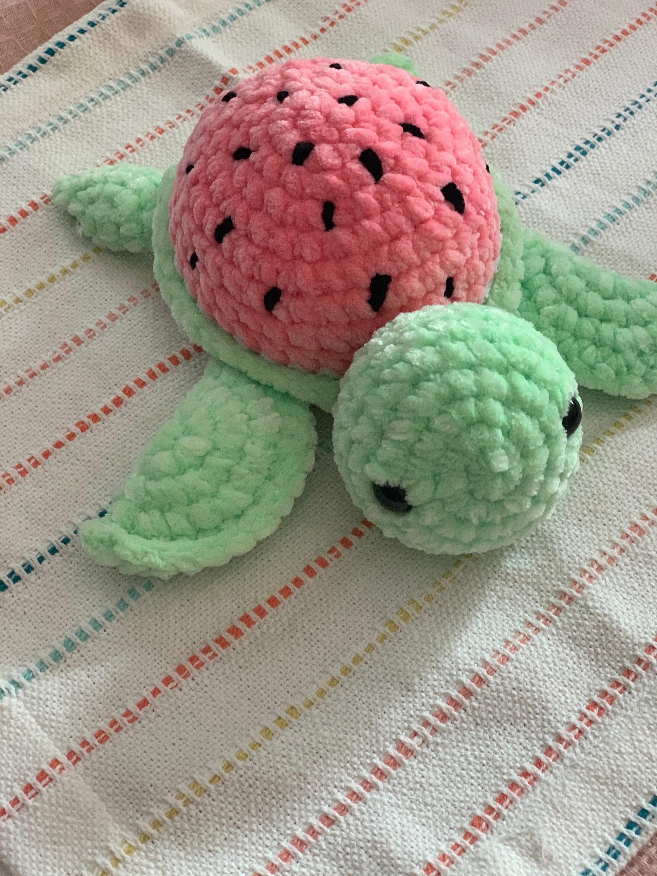 Crochet Fruit Turtle Kawaii Turtle Fuzzy Turtle Stuffed Turtle Stuffed ...
