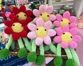 Crocheted Flower Bud Plushie | Personalized Amigurumi Flower Toy Custom Color