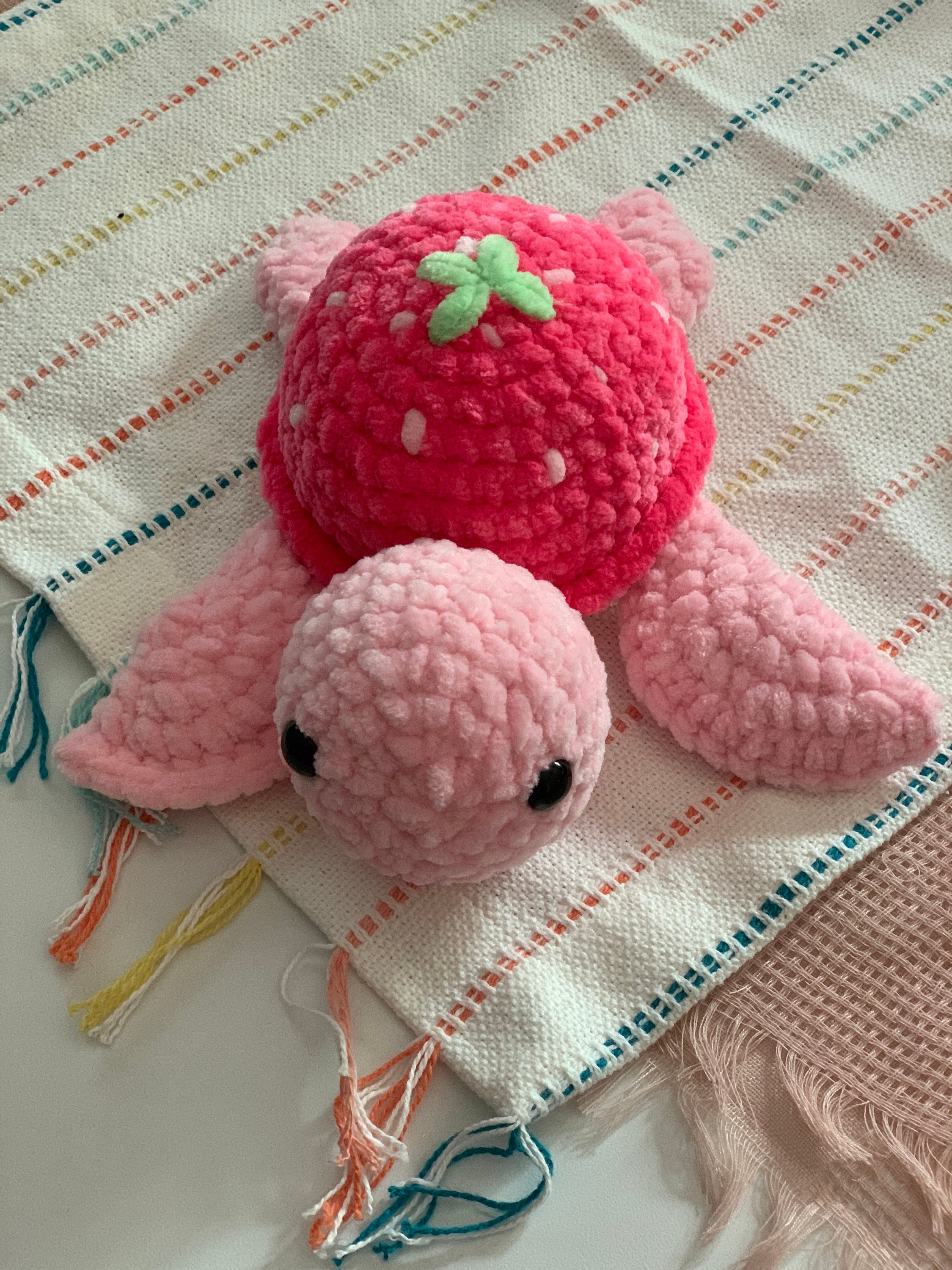 Crochet Fruit Turtle Kawaii Turtle Fuzzy Turtle Stuffed Turtle Stuffed ...