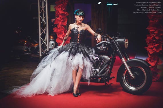 Wedding Dress Black Leather Wedding Dress Strapless Bridal Outfit Recycled  Patchwork Dress-rock N Roll Dress-bespoke Leather Strapless Dress 
