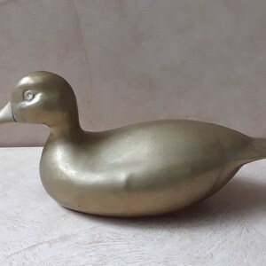 Vintage Brass Duck, Brass Bird Life, 10&quot; Brass Mallard, Brass Duck Sculpture Statue, Home Decor, Brassware, Metalware