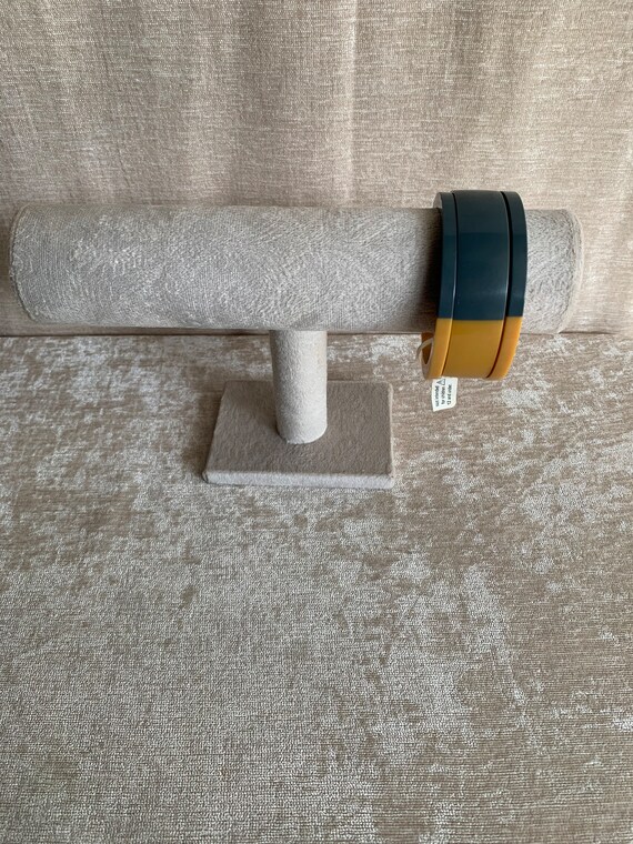 Two Tone Stackable Bangle Bracelet Set Made in In… - image 5