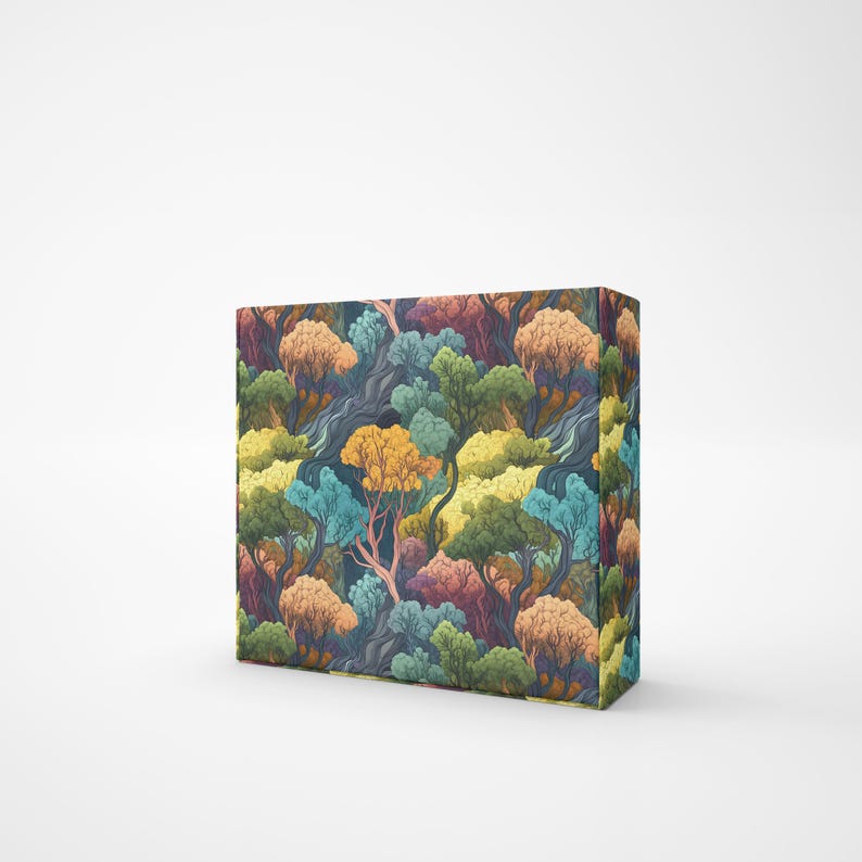 10 Colorful Mystic Tree Seamless Patterns - Digital Download - Perfect ...