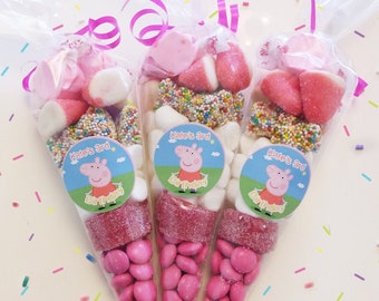 12 CUSTOMIZED Pink Peppa Pig Candy Party Favors, party favors, peppa party, peega pig party
