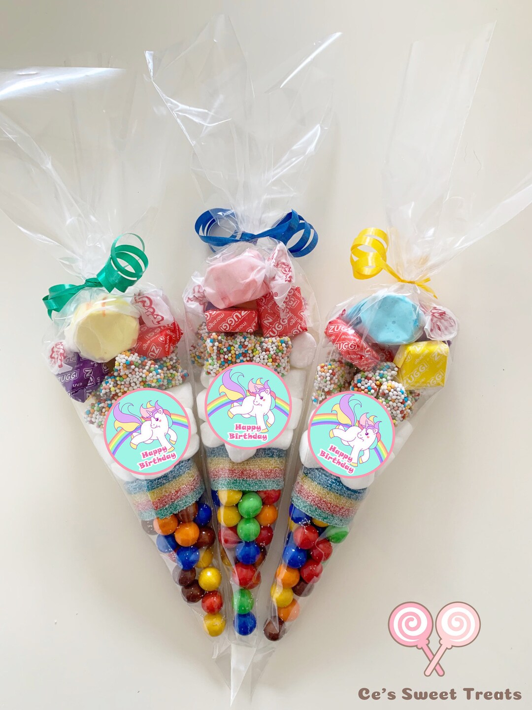 5 Rainbow Unicorn Candy Party Favors PICK Your Own CANDY and Etsy