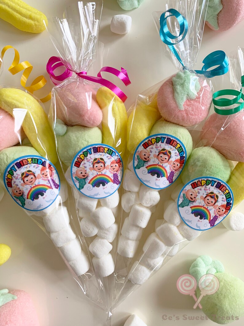 5 Cocomelon And Friends Party Candy Cones Marshmallow Kids Etsy