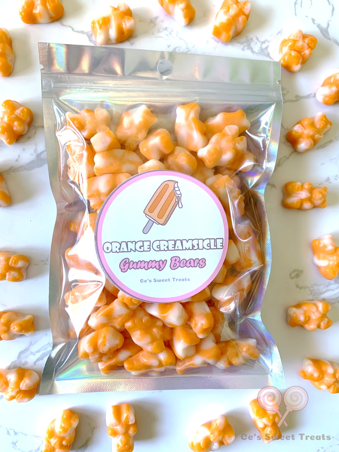 Orange Creamsicle Gummy Bears, Gummy, Gummy Candy Etsy