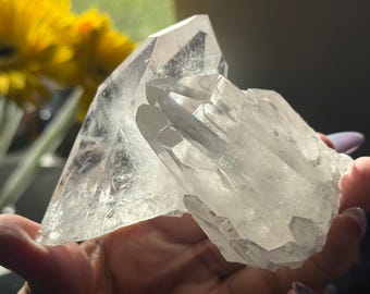 Raw Natural Clear Quartz Cluster Specimen, Brazil Quartz, Small