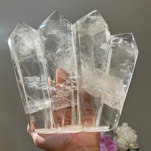 Natural Clear Quartz Statement Piece, Quadruple Point Quartz, Authentic Natural Clear Quartz, Crystal Statement Piece, Crystal Gifts