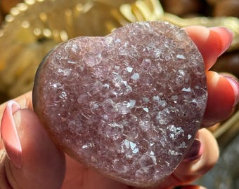 Uruguay Amethyst,  Amethyst Crystal Heart, Crystal Hearts, Small