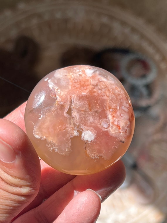 Flower Agate Disk Flower Agate Disk
