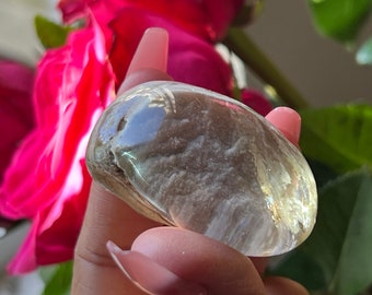 Small Lodolite Lens, Garden Quartz Garden Quartz Lens, Lodolite Quartz, Lodolite Garden Quartz, Scenic Quartz, Healing Crystals, Small