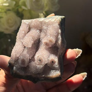 Amethyst Stalaktit, druzy Amethyst Kristall, KLEIN