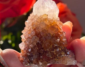 Spirit Quartz, Cactus Quartz Crystal, Amethyst Cluster, Pink Amethyst, Crystal Raw Specimen, Raw Crystal Specimens, Crystal Gifts,