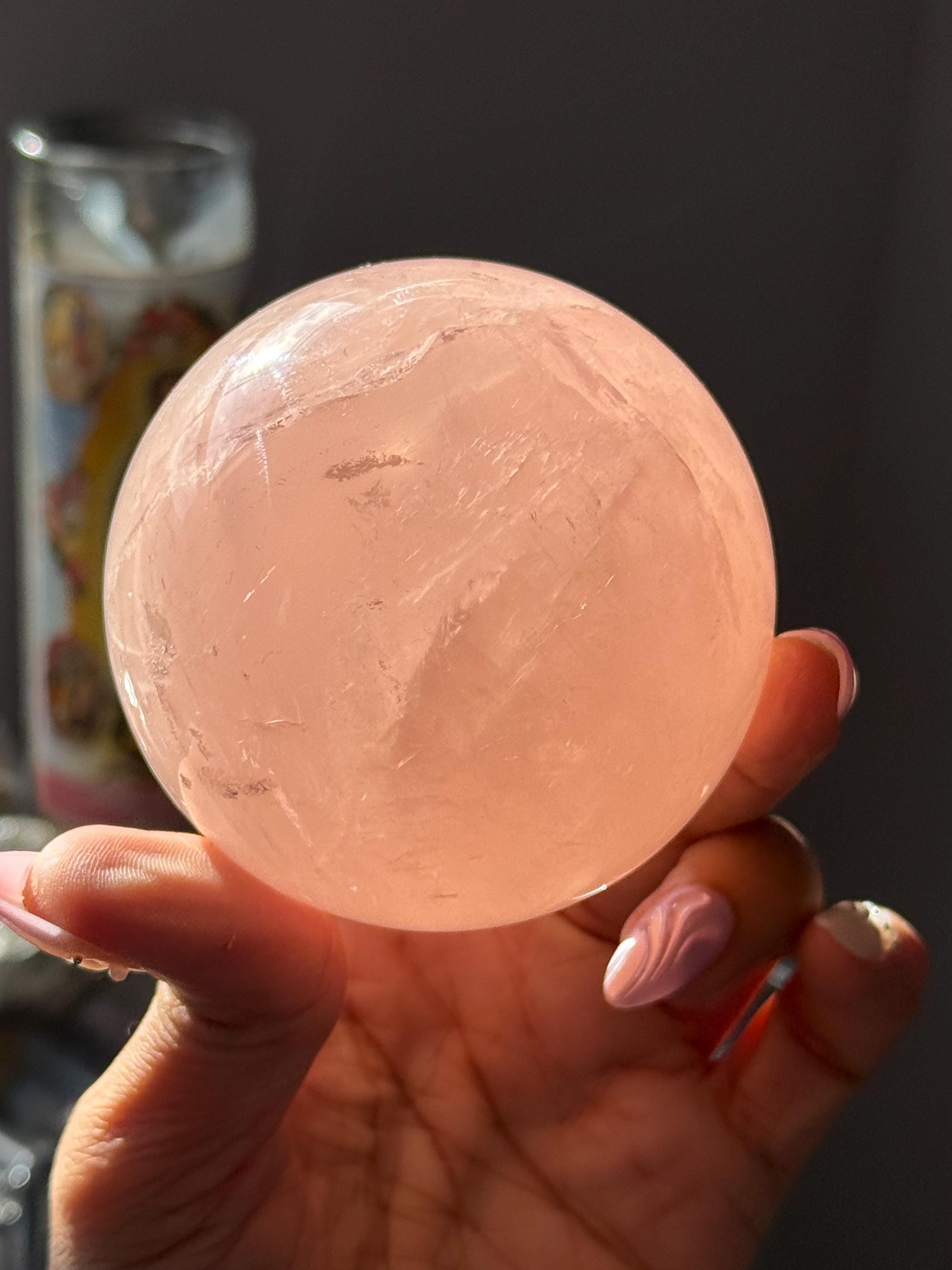 ラージスターローズクォーツスフィア、スターフラッシュローズクォーツ