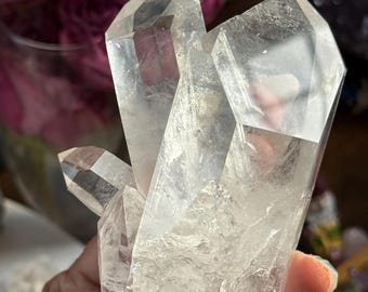 Raw Natural Clear Quartz Cluster Specimen, Brazil Quartz, Small