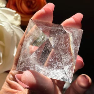 Natural Clear Quartz Pyramid: Brazilian Crystal Decor