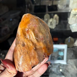 Rabbit Hair Quartz, Orange Rutilated Quartz, Amphibole Quartz, Orange Rutilated Quartz, Amphiboles, Rough Polished Amphibole, Crystal Gifts