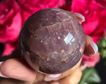 美しいラベンダー スター ローズクォーツ スフィア、ラベンダー スター