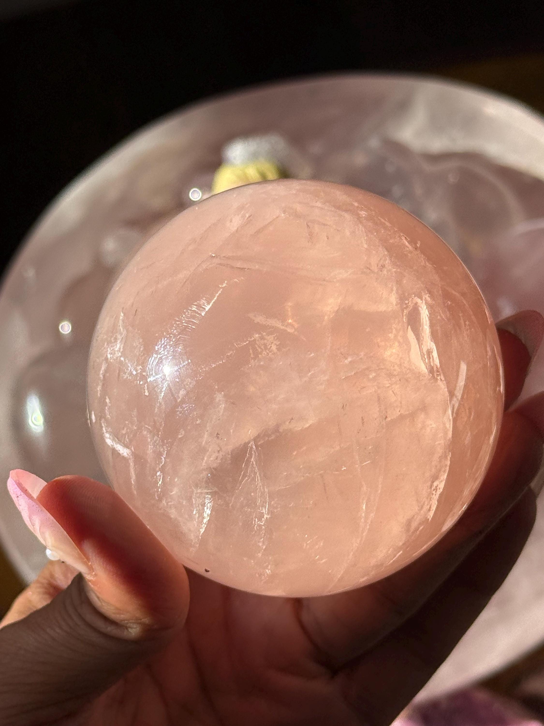 ラージスターローズクォーツスフィア、スターフラッシュローズクォーツ