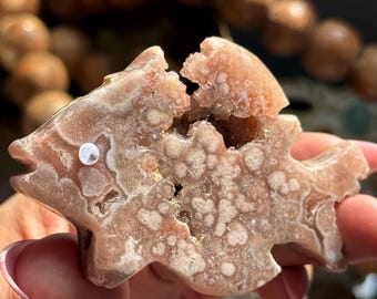 Pink Amethyst Fish, Crystal Carvings, Small Mini