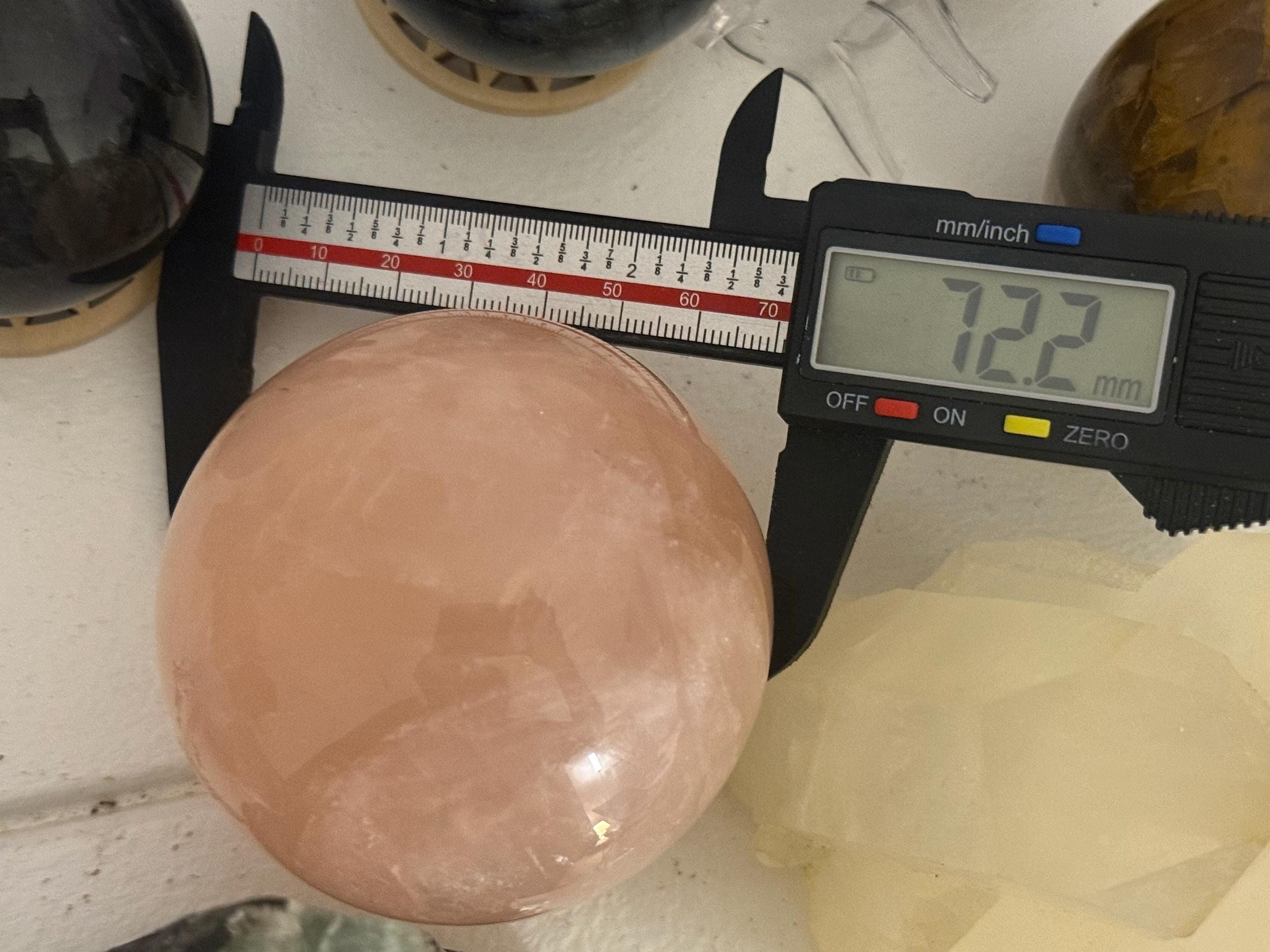 【SALE‼️70mm】　スターフラッシュ　ローズクォーツ　スフィア スターフラッシュ ローズクォーツ スフィア 約72.4ミリ トップ