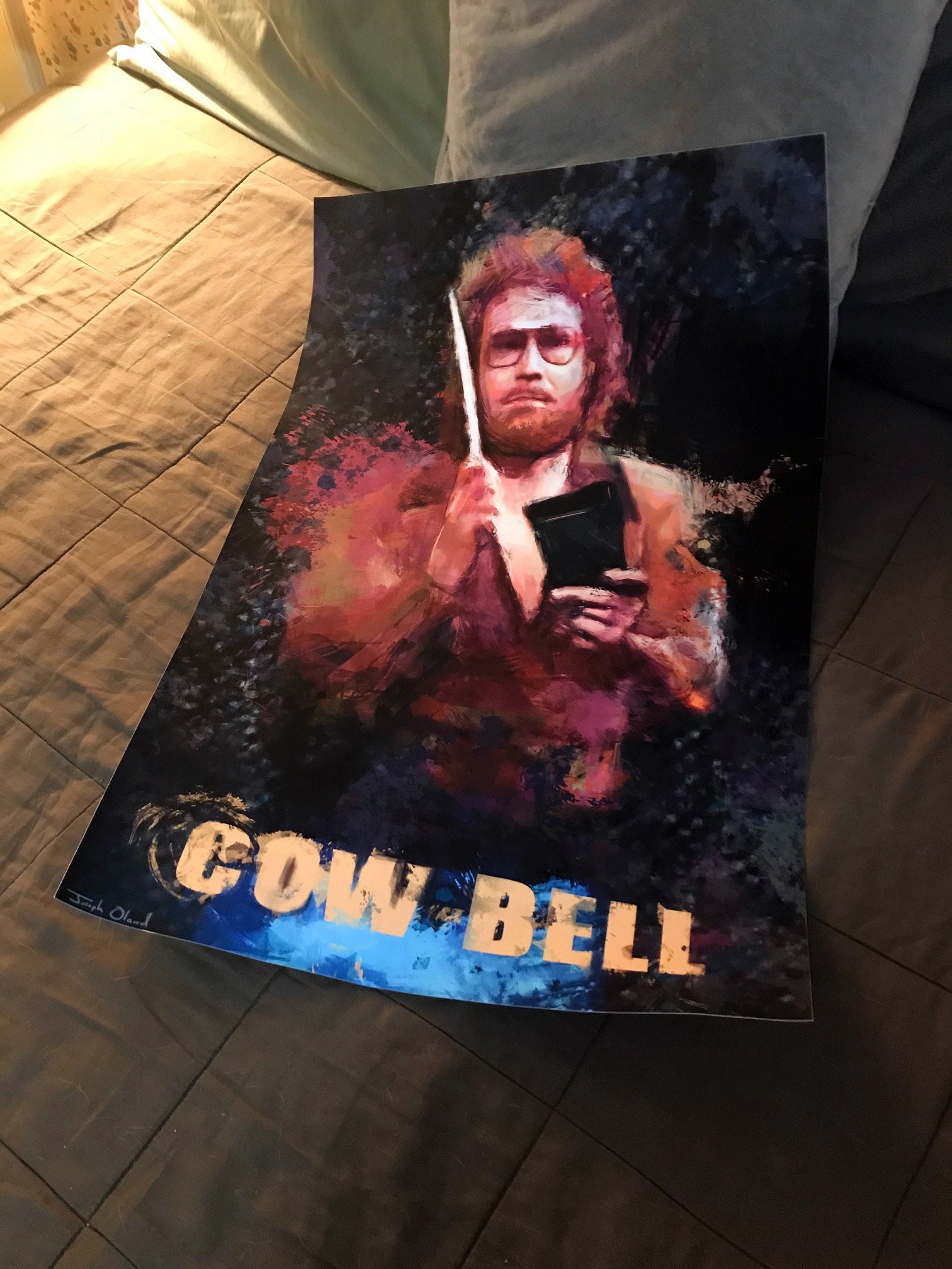 Will Ferrell en clásico SNL más cowbell Sketch spoofing Blue Etsy