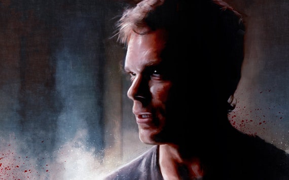 Painting Illustration of Actor Michael C Hall as Dexter Morgan - Etsy