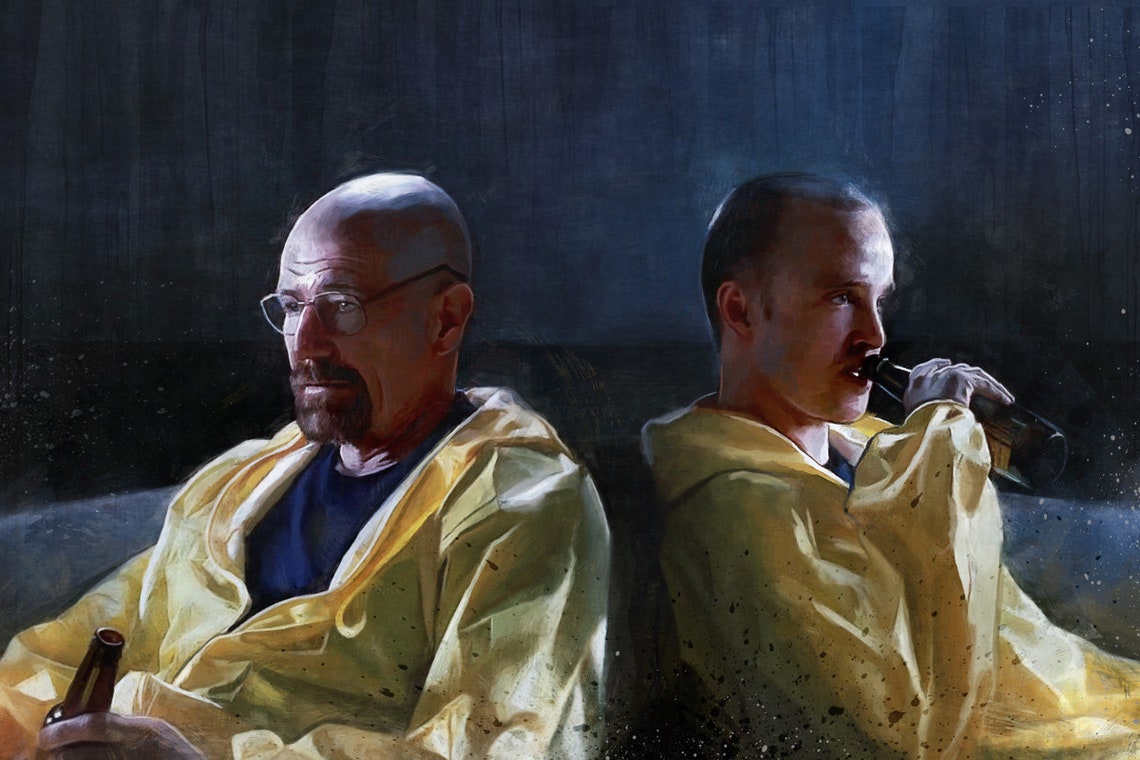 Walter White And Jesse Pinkman From Breaking Bad Sit Down For Etsy walter-white-and-jesse-pinkman-from-breaking-bad-sit-down-for-etsy