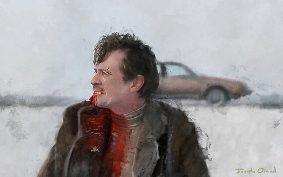 Painting Illustration of A Fumbling Thief, Played by Steve Buscemi
