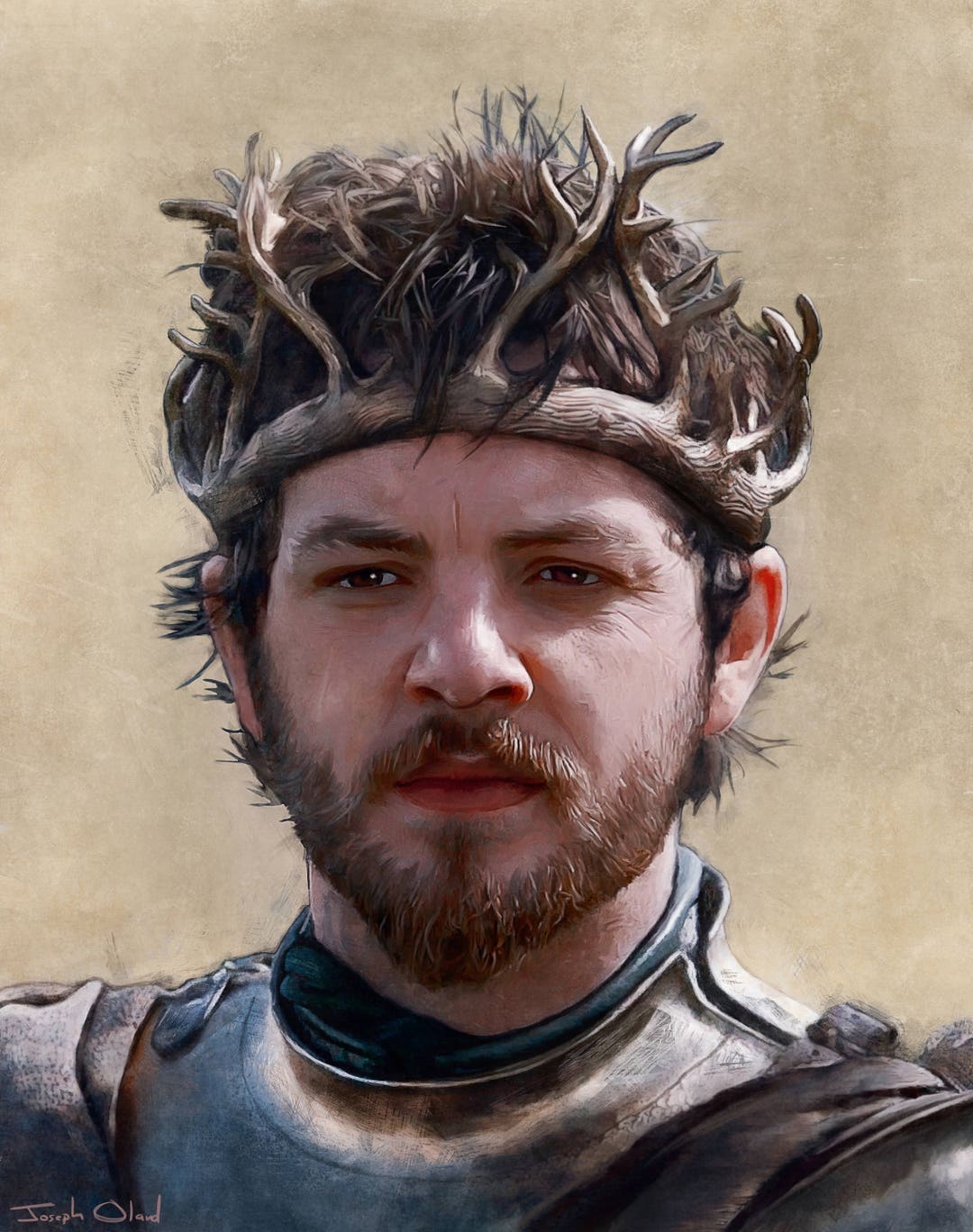 Painting Illustration Portrait of Renly Baratheon From Game of Thrones Etsy