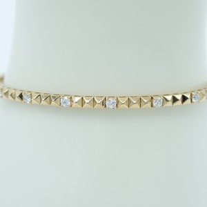 Tennis Armband, Gold Tennis Armband, zierliches Armband, Diamant Armband, Geschenk für sie, minimalistisches Armband