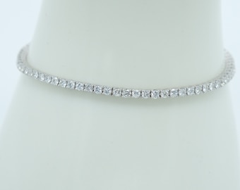 Tennis Armband, Gold Tennis Armband, zierliches Armband, Diamant Armband, Geschenk für sie, minimalistisches Armband